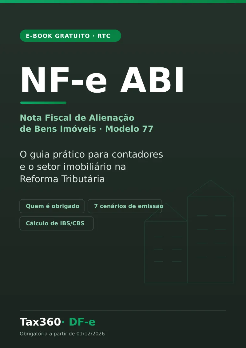 Capa do e-book NF-e ABI para Contadores e Setor Imobiliário
