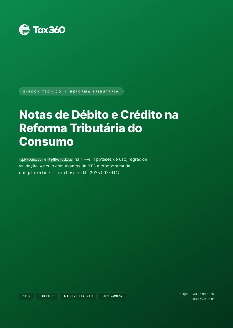 Capa do e-book Notas de Débito e Crédito na Reforma Tributária do Consumo